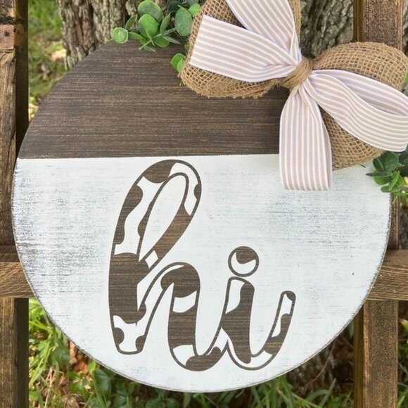 Handmade welcome sign, Door decor, Wood decor, Porch sign - Picture 5 of 5